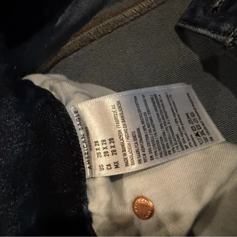 American Eagle Outfitters Dark Blue Straight Jeans - Picture 4 of 5